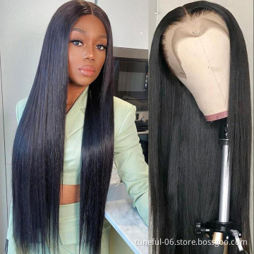 Mink Straight Brazilian Human Hair Lace Front Wig Remy HD lace Wigs Natural Human Hair Wigs For Black Women